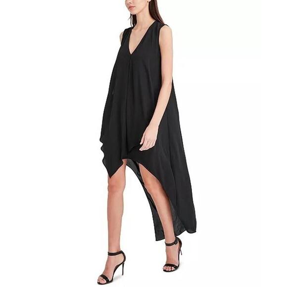 GIFT50 178$ BCBGMAXAZRIA Essential Day Asmerytitcal Hem Party Dress Size S Black - Picture 2 of 4